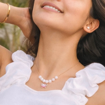 Aurora Butterfly Pearl Set