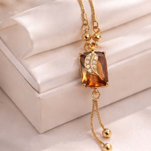 Imperial Amber Statement Necklace