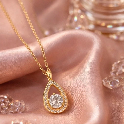Eternal Spark Teardrop Necklace