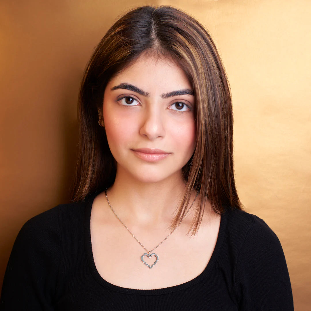 eart Silver Necklace